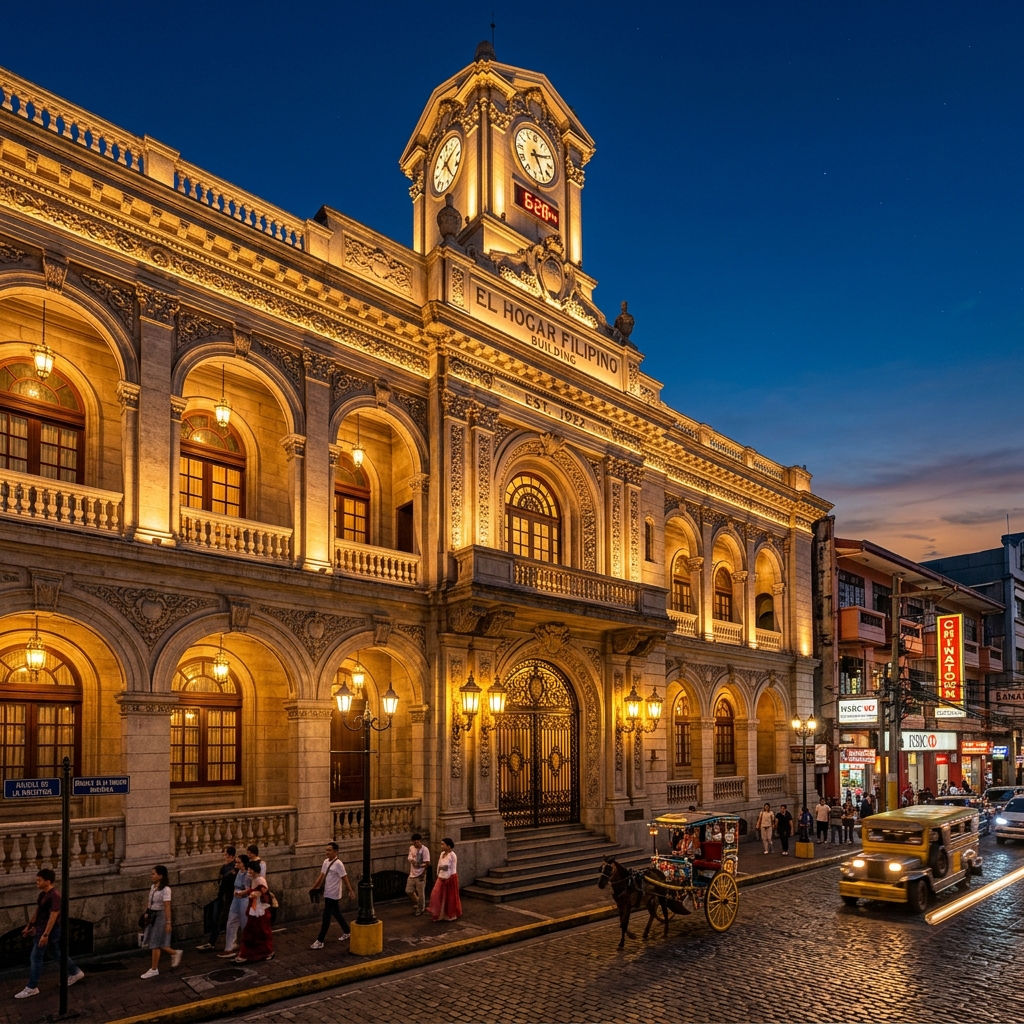 1919 Grand Cafe neoclassical heritage building exterior in Binondo Manila