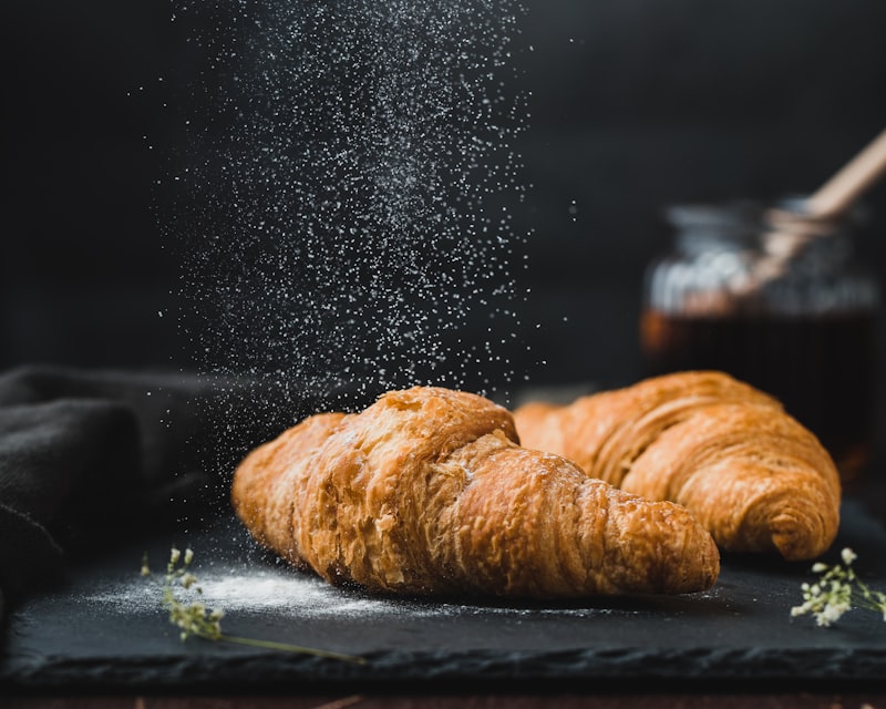 Freshly baked artisanal pastries and croissants